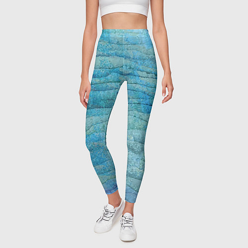 Женские легинсы Abstract pattern Waves Абстрактный паттерн Волны / 3D-принт – фото 3