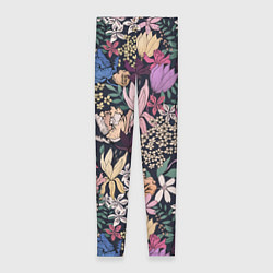 Леггинсы женские Цветы Летние В Цветущем Саду, цвет: 3D-принт
