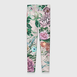 Леггинсы женские Color floral pattern Expressionism Summer, цвет: 3D-принт