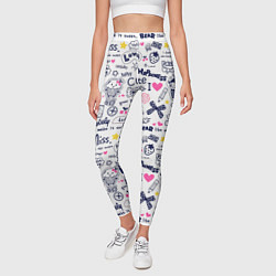 Леггинсы женские HAPPINESS TO LOVE, цвет: 3D-принт — фото 2