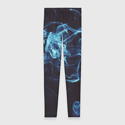 Леггинсы женские Неоновые пары дыма - Синий, цвет: 3D-принт
