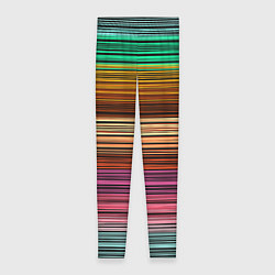Леггинсы женские Multicolored thin stripes Разноцветные полосы, цвет: 3D-принт