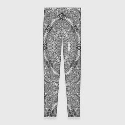 Женские легинсы Black and white oriental ornament