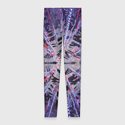 Леггинсы женские Неоновый абстрактный коридор - Фиолетовый, цвет: 3D-принт