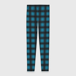 Женские легинсы Black and blue plaid