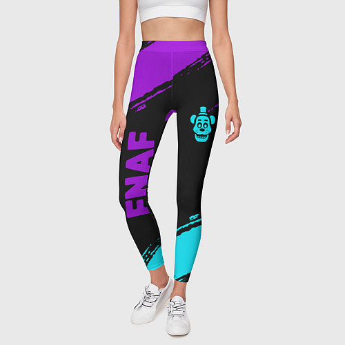 Женские легинсы Фредди - neon / 3D-принт – фото 3