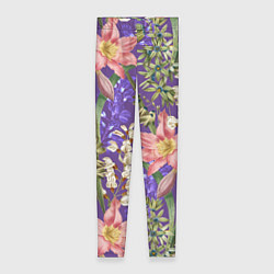 Леггинсы женские Яркий Цветочный Сад, цвет: 3D-принт