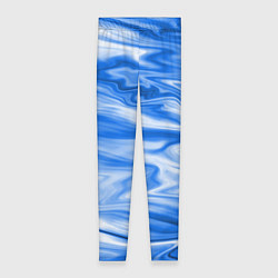 Леггинсы женские Бело синий абстрактный фон Волны, цвет: 3D-принт