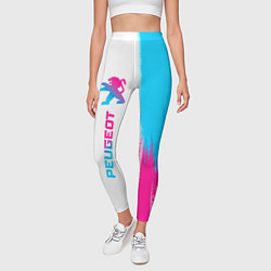 Леггинсы женские Peugeot neon gradient style: по-вертикали, цвет: 3D-принт — фото 2