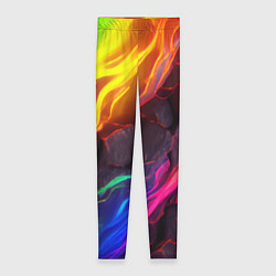 Леггинсы женские Neon rainbow lava, цвет: 3D-принт