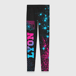Леггинсы женские Lyon - neon gradient: по-вертикали, цвет: 3D-принт