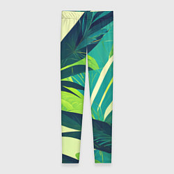 Леггинсы женские Яркие тропические листья пальмы, цвет: 3D-принт