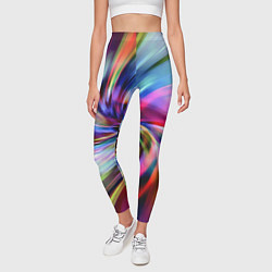 Леггинсы женские Радужная спираль, цвет: 3D-принт — фото 2
