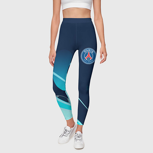 Женские легинсы Фк псж абстракция / 3D-принт – фото 3