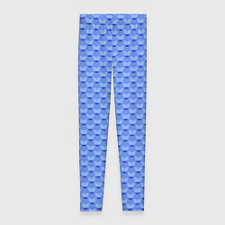 Леггинсы женские Синий геометрический узор текстура, цвет: 3D-принт