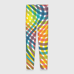 Леггинсы женские Геометрический узор яркие полосатые волны, цвет: 3D-принт