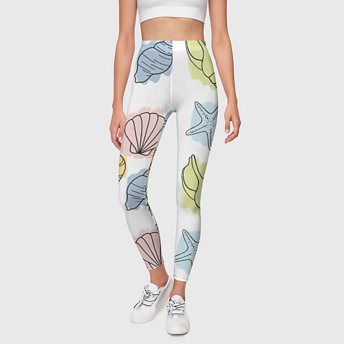Женские легинсы Морские обитатели / 3D-принт – фото 3
