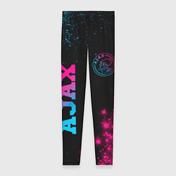 Леггинсы женские Ajax - neon gradient: надпись, символ, цвет: 3D-принт