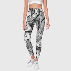 Леггинсы женские Ахегао паттерн, цвет: 3D-принт — фото 2