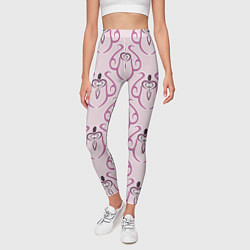 Леггинсы женские Силуэт кувшин, цвет: 3D-принт — фото 2