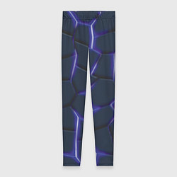 Леггинсы женские Неон синий, цвет: 3D-принт