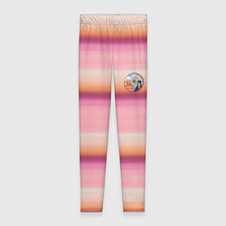 Леггинсы женские Энид Синклер с Уэнсдей Аддамс - текстура свитера, цвет: 3D-принт