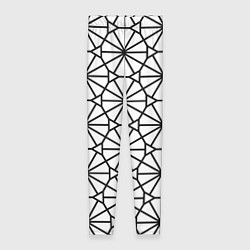Леггинсы женские Абстрактный чёрно-белый треугольно-круглый паттерн, цвет: 3D-принт
