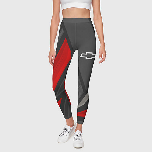 Женские легинсы Chevrolet sports racing / 3D-принт – фото 3