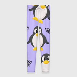 Леггинсы женские Пингвин и веточка, цвет: 3D-принт
