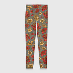Женские легинсы Японские цветы-пионы