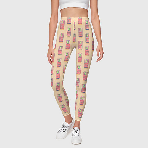 Женские легинсы Красная консоль Тетрис / 3D-принт – фото 3