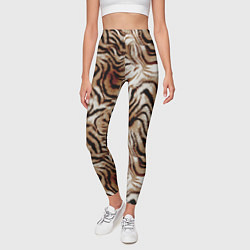 Леггинсы женские Меховая шкура тигра, цвет: 3D-принт — фото 2