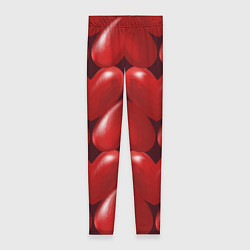 Леггинсы женские Red hearts, цвет: 3D-принт