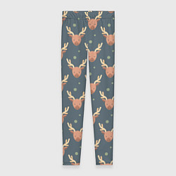 Леггинсы женские Паттерн милый лось, цвет: 3D-принт