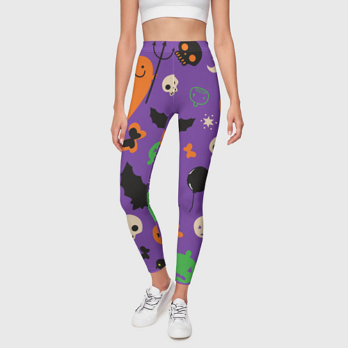 Женские легинсы Halloween style / 3D-принт – фото 3