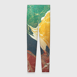 Леггинсы женские Мраморная радуга, цвет: 3D-принт