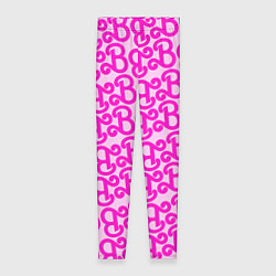 Леггинсы женские Логотип Барби - буква B, цвет: 3D-принт