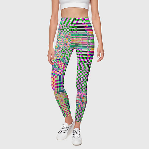 Женские легинсы Геометрическая абстракция ультра / 3D-принт – фото 3