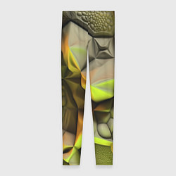 Леггинсы женские Зеленая объемная космическая текстура, цвет: 3D-принт