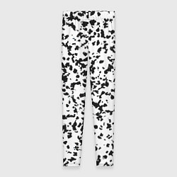 Леггинсы женские Пятнистый чёрно-белый паттерн, цвет: 3D-принт