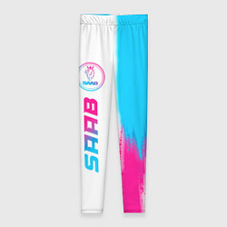 Леггинсы женские Saab neon gradient style: по-вертикали, цвет: 3D-принт