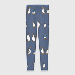 Леггинсы женские Забавное семейство пингвинов, цвет: 3D-принт