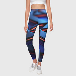 Леггинсы женские Плиты синего оттенка, цвет: 3D-принт — фото 2
