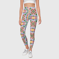 Леггинсы женские Мелкий красочный узор, цвет: 3D-принт — фото 2
