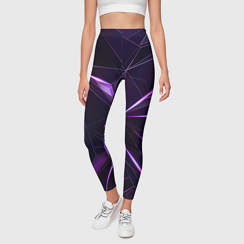 Женские легинсы Фиолетовый хрусталь / 3D-принт – фото 3