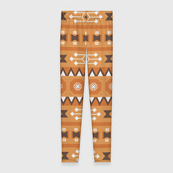 Женские легинсы Brown tribal geometric