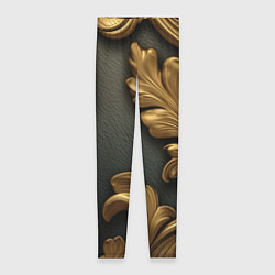 Леггинсы женские Позолоченные узоры абстракт, цвет: 3D-принт