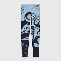 Женские легинсы Дракон со снежинками
