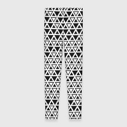 Леггинсы женские Треугольники чёрные и белые, цвет: 3D-принт