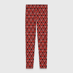 Леггинсы женские Красные и чёрные треугольники, цвет: 3D-принт
